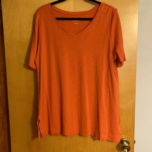 🧡 J.Jill - Pima elbow-sleeve tunic - L